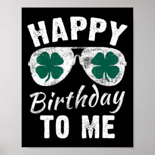 Poster Feliz Aniversário Para Mim Dia de São Patrício Sor