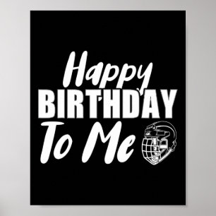 Poster Feliz Aniversário Para Mim Jogador De Hóquei No Ge