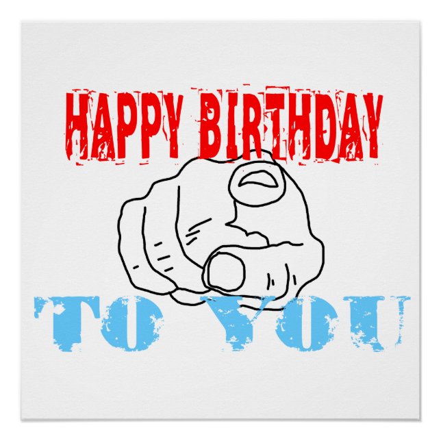 Pôster Feliz Aniversário Para Você (Frente)