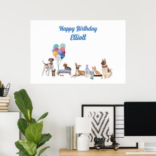 Poster Feliz Aniversário Personalizado Rações Caninas