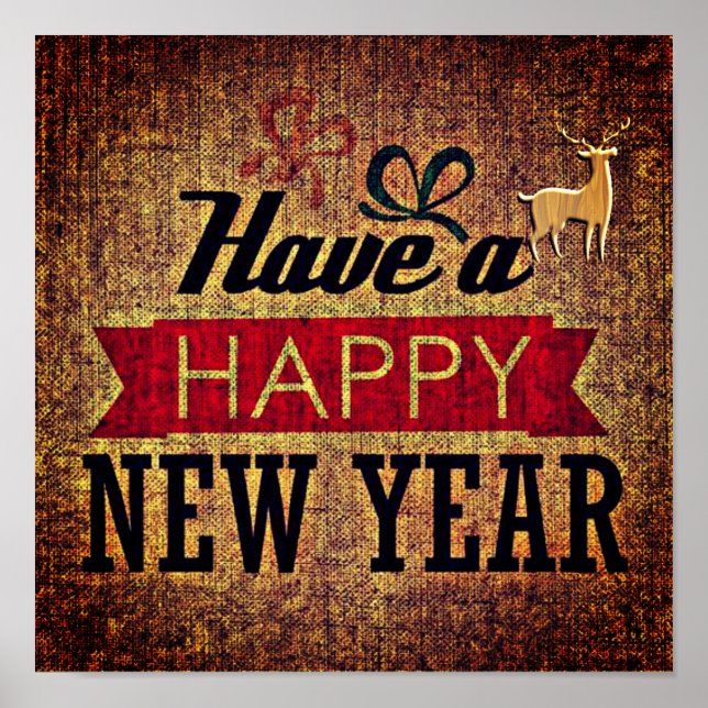 poster feliz ano novo (Frente)