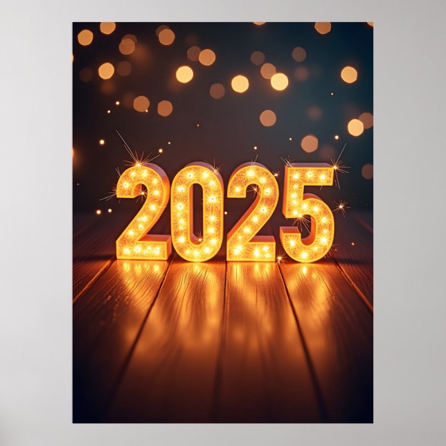 Poster Feliz ano novo 2025 (Frente)