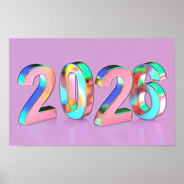 Poster Feliz Ano Novo 2026 (Frente)