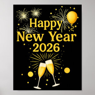 Poster Feliz Ano Novo 2026 