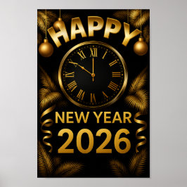 Poster feliz ano novo 2026