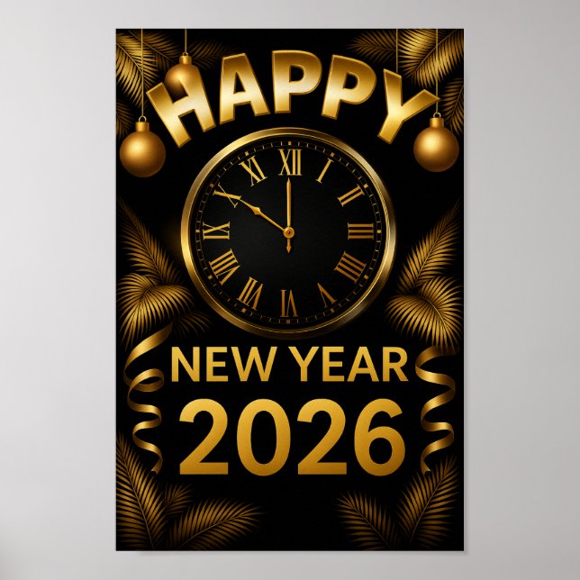 Poster feliz ano novo 2026 (Frente)