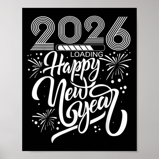 Poster Feliz ano novo 2026 Anos novos De Carregamento Do  (Frente)