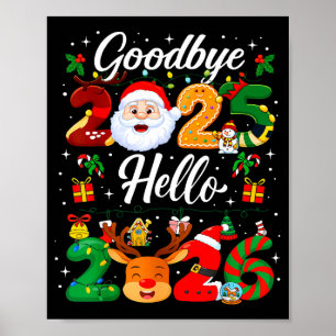 Poster Feliz Ano Novo 2026 Tchau 2025 Olá 2026