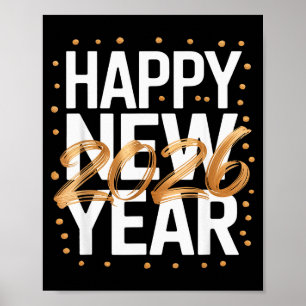 Poster Feliz Ano Novo 2026 Véspera de Ano Novo