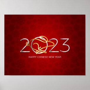 Poster Feliz Ano Novo Chinês 2023