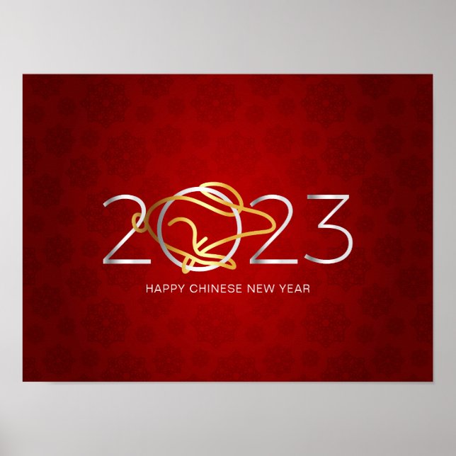 Poster Feliz Ano Novo Chinês 2023 (Frente)