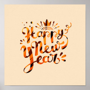 Poster Feliz Ano Novo do Tigre