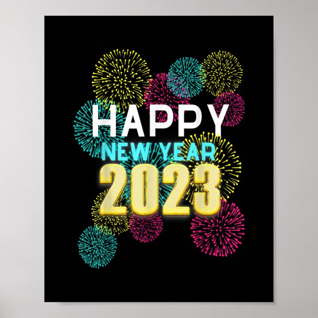 Poster Feliz ano novo Engraçado 2023 da festa da Véspera  (Frente)
