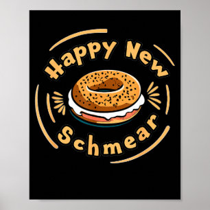 Poster Feliz Ano Novo Engraçado Bagel & Schmear Judai