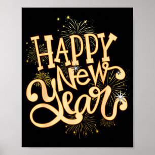 Poster Feliz Ano Novo Festa de Ano Novo Mulheres Homens F
