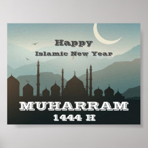 Poster Feliz ano novo Muharram 1444 H