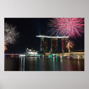 Pôster Feliz ano novo Singapura
