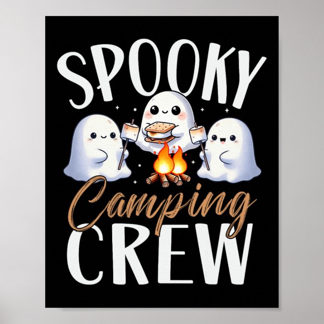 Poster Feliz Ataque Spooky Tripulante Halloween Campfire  (Frente)