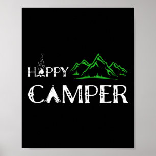 Poster Feliz Camper - Acampamento Para Homens