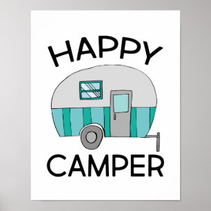 Poster Feliz Camper Trailer