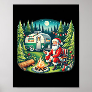Poster Feliz Campmas Natal Camper Amante de Acampamento P