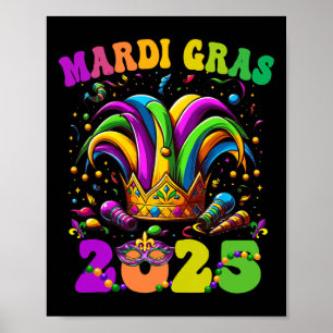 Poster Feliz Carnaval Mardi Gras Mardi Gras 2025 Jester O