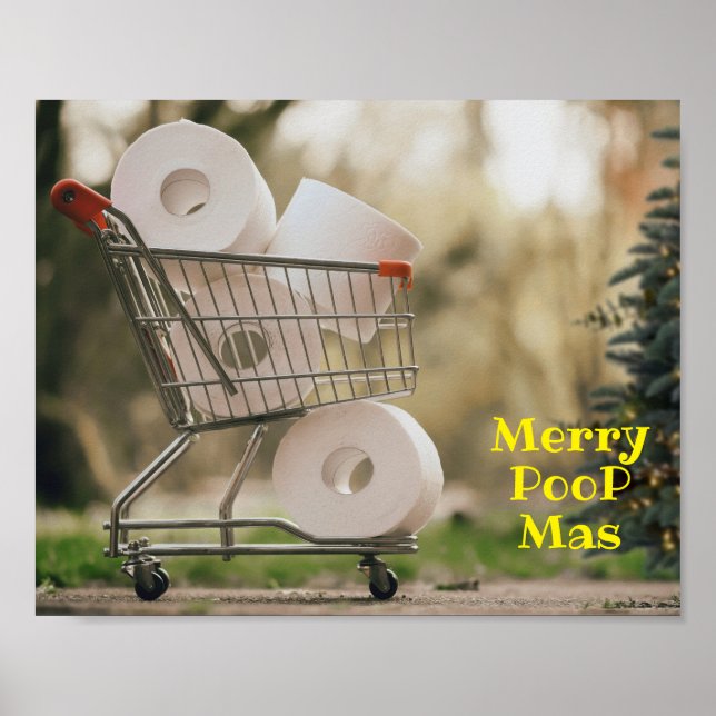 Poster Feliz Cartões de natal Covid PooP Mas 2020 (Frente)
