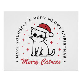 Pôster Feliz Catmas tenha um Natal muito mauzinho.