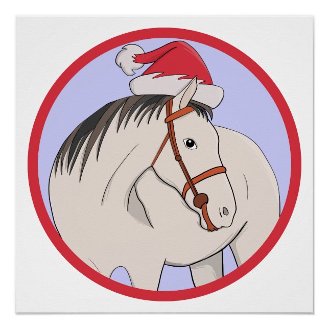 Pôster Feliz Cavalo de Natal (Frente)