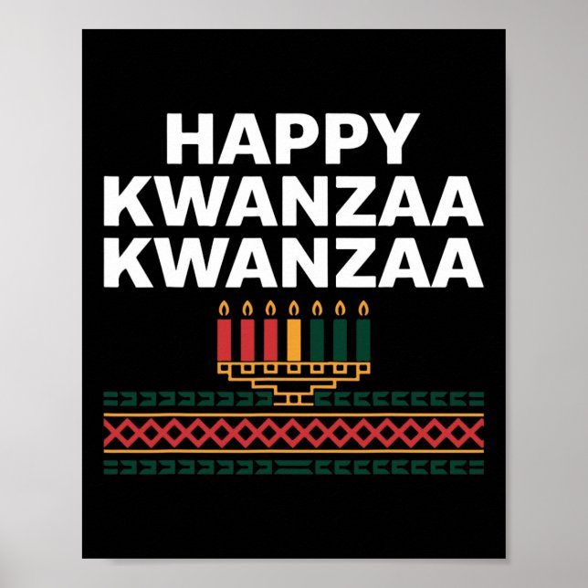 Poster Feliz Celebração de Kwanzaa (Frente)