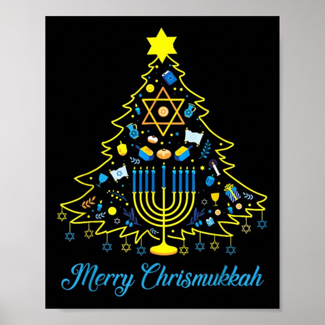 Poster Feliz Chrismukkah Feliz Natal Hanukkah (Frente)