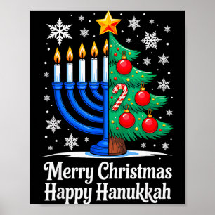 Poster Feliz Chrismukkah Feliz Natal Hanukkah Corresponde