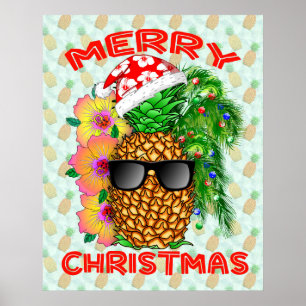 Poster Feliz Christams Pineapple