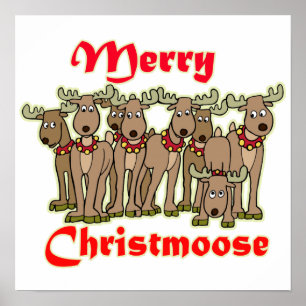Poster Feliz Christmoose