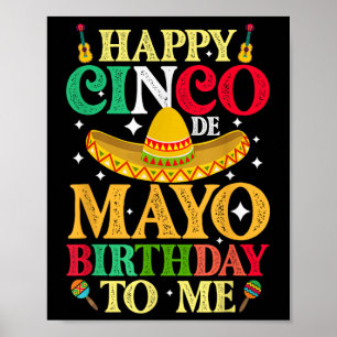 Poster Feliz Cinco De Mayo Aniversário Para Mim 5 C