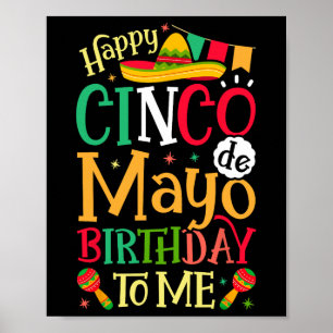 Poster Feliz Cinco De Mayo Aniversário Para Mim Engraçado