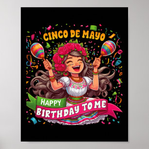 Poster Feliz Cinco De Mayo Aniversário Para Mim Partido M