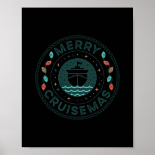 Poster Feliz Crucero de Natal Cruze Mas Família Correspon