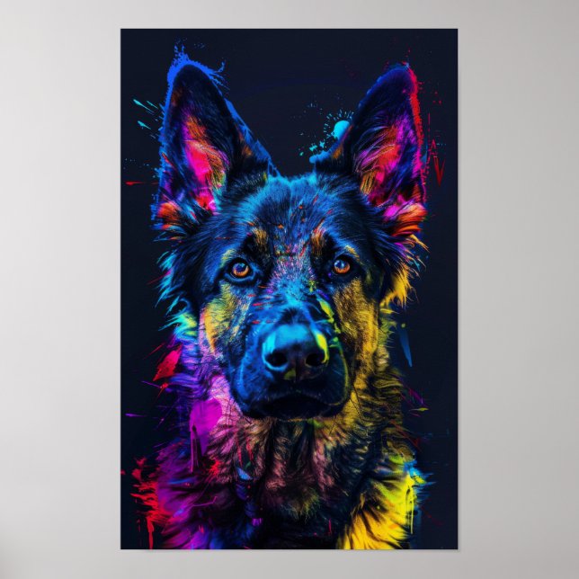 Poster Feliz Cruz de Rouco com Shepher Alemão de Curta Du (Frente)