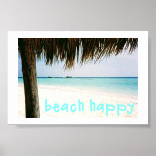 Poster feliz da praia de Punta Cana