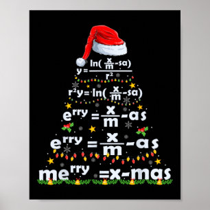 Poster Feliz de Equação de Matemática X-mas Engraçado Pro