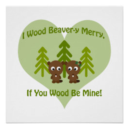 Pôster Feliz de madeira se a madeira for minha