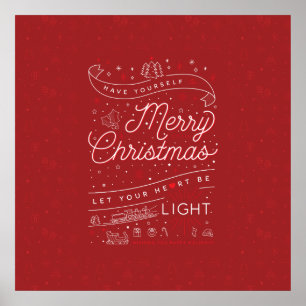 Poster Feliz de Natal 24x24 / Vermelho