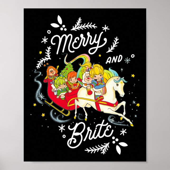 Poster Feliz De Natal Rainbow Brite E Brite Sleigh Rid (Frente)