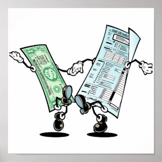 Poster Feliz Design de Reembolso Fiscal