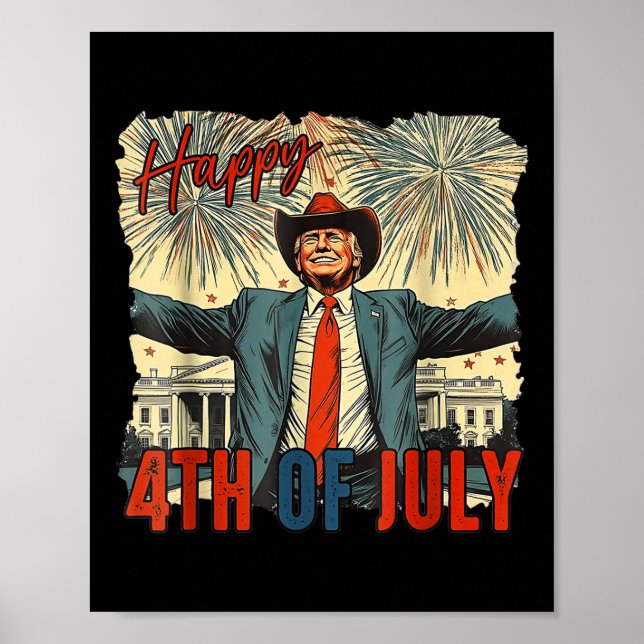 Poster Feliz Dia 4 De Julho Da Independência (Frente)