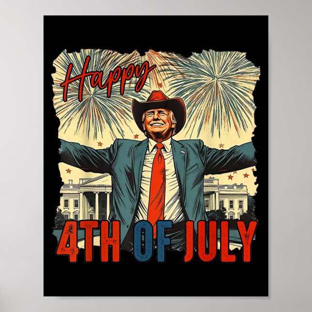 Poster Feliz Dia 4 De Julho Da Independência (Frente)
