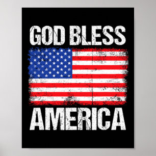 Poster Feliz Dia 4 De Julho Para A América deus abençoe
