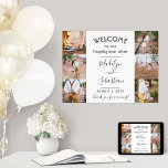Poster Feliz Dia Após 6 Foto de Casamento de Colagem Bem-<br><div class="desc">Bem-vindos convidados de casamento à sua cerimônia ou recepção com uma elegante coleção de fotos de 18"x24". Imagens e todo texto são simples de personalizar. (DICA DE IMAGEM: Uma maneira fácil de centralizar uma foto exatamente como você deseja é recortá-la antes de carregá-la no site do Zazzle.) O moderno design...</div>