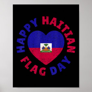 Poster Feliz Dia da Bandeira Haitiana Bandeira Legal do H
